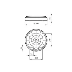Philips LED Plafond CoreLine WL140V Vit 30W 4050lm - 840 Kallvit | 390mm - IP65 - Dimbar, 1-10v