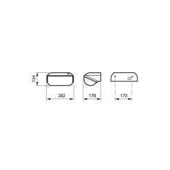 Philips LED Säkerhet Coreline BWC120 Vit 14W 1800lm - 830 Varm Vit | 282x178mm - IP54 - Ljussensor