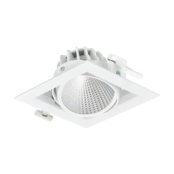 Philips LED Spot Greenspace Accent Gridlight Aluminium Vit 22.5W 3000lm 24D - 830 Varm Vit | 154mm - IP20