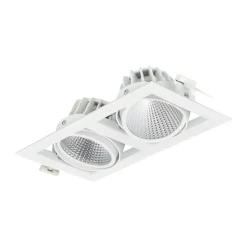 Philips LED Spot Greenspace Accent Gridlight Aluminium Vit 45W 3000lm 36D - 830 Varm Vit | 154mm - IP20