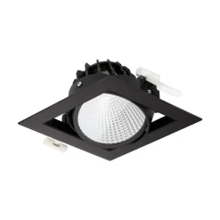 Philips LED Spot Greenspace Accent Gridlight Aluminium Svart 23W 2700lm 36D - 930 Varm Vit | 154mm - IP20 - Bästa Färgåtergivning - Dali Dimbar
