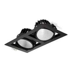 Philips LED Spot Greenspace Accent Gridlight Aluminium Svart 46W 2700lm 36D - 930 Varm Vit | 154mm - IP20 - Bästa Färgåtergivning - Dali Dimbar