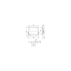 Philips LED Strålkastare Coreline BVP125 Grå 95W 12000lm 9-41x102D - 740 Kallvit | IP66 - Asymmetrisk