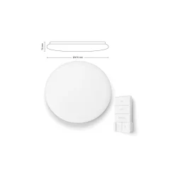 Philips LED Taklampa Izso Vit 40W 4300lm - 827-865 Justerbar Vit | Dimbar - Fjärrkontroll