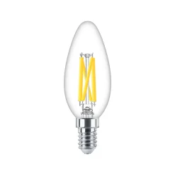 Philips MASTER LED E14 Kronljus Filament Klar 3.4W 470lm - 922-927 Dim To Warm | Bästa Färgåtergivning - Dimbar - Ersättare 40W