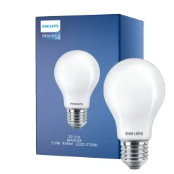 Philips Master LED E27 Päron Filament Matt 5.9W 806lm - 922-927 Dim To Warm | Bästa Färgåtergivning - Dimbar - Ersättare 60W
