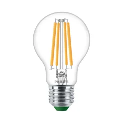 Philips MASTER LED Lampa Ultra Efficient E27 Päron Klar 4W 840lm - 827 Extra Varm Vit | Ersättare 60W