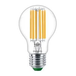 Philips MASTER LED Lampa Ultra Efficient E27 Päron Klar 5.2W 1095lm - 827 Extra Varm Vit | Ersättare 75W