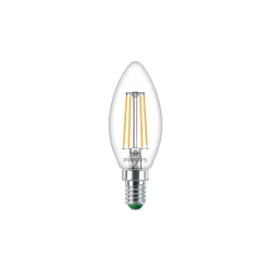 Philips Master Ultra Efficient LED E14 Kronljus Filament Klar 2.3W 485lm - 827 Extra Varm Vit | Ersättare 40W