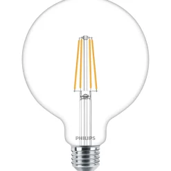 Philips MASTER Value LED Globe E27 120mm Filament Klar 5.9W 806lm - 927 Extra Varm Vit | Bästa färgåtergivning - Ersättare 60W