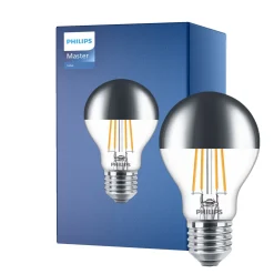Philips MASTER Value LED Lampa E27 Päron Mirror 7.2W 650lm – 827 Extra Varm Vit | Bästa färgåtergivning - Dimbar - Ersättare 60W