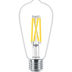 Philips MASTER Value LED Lampa E27 Edison Filament Klar 5.9W 806lm - 922-927 Dim to Warm | Bästa Färgåtergivning - Ersättare 60W