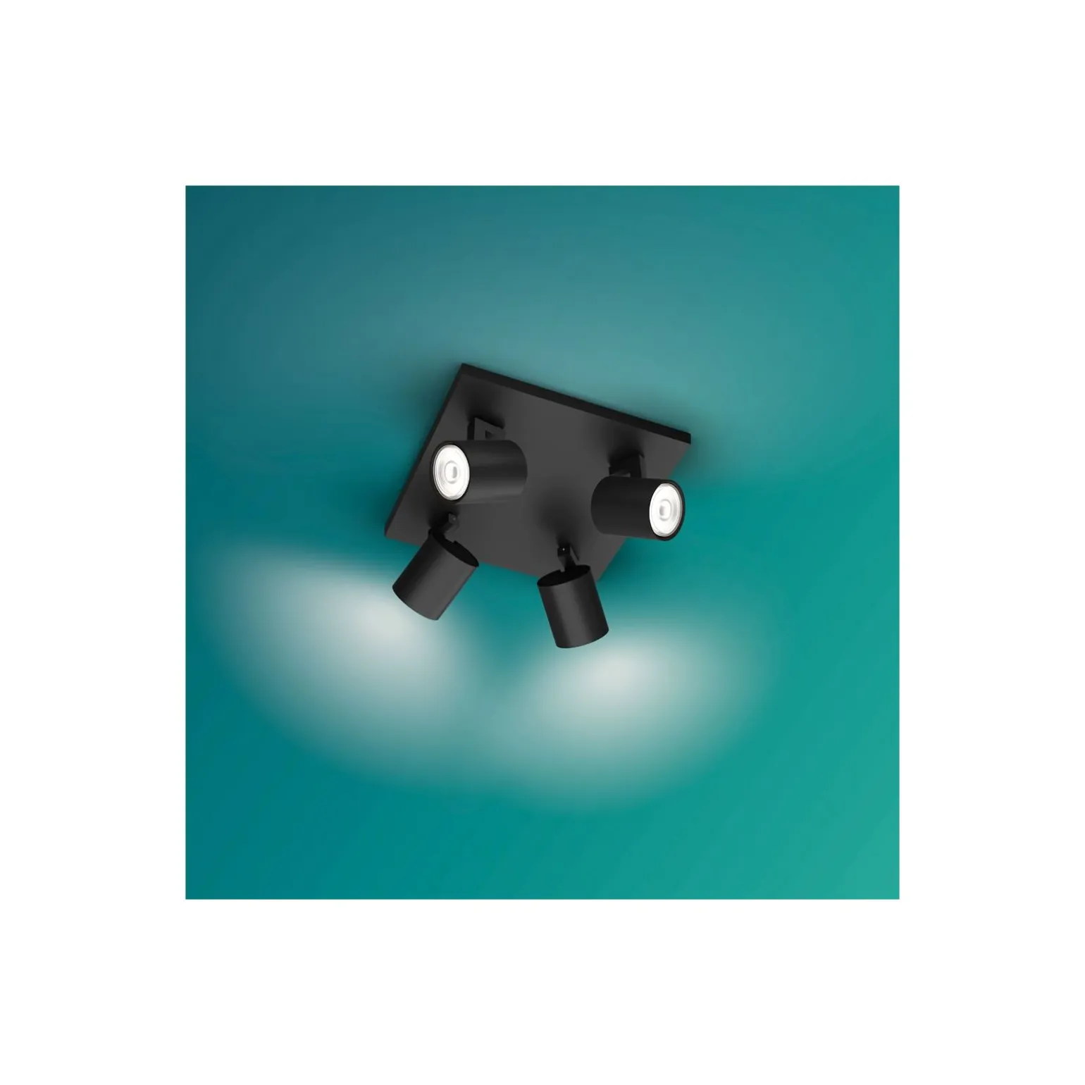 Philips Runner LED Spot Metall Svart | Passande för 4x GU10