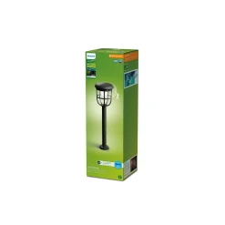 Philips Solar Radii Pedestal lamp Metall Svart 1.3W 250lm - 830 Varm Vit | IP44 - Ljussensor