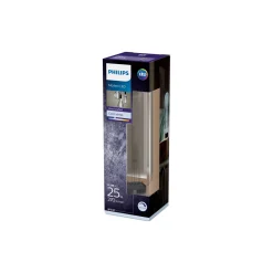 Philips Vintage LED Lampa E27 Tubular Filament Smoke 6.5W 270lm - 840 Kallvit | Dimbar - Ersättare 25W