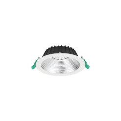 Sylvania LED Downlight Insaver Slim Aluminium Vit 13W 1650lm 70D - 830 Varm Vit | Utskärning 175mm - IP44 - UGR <19