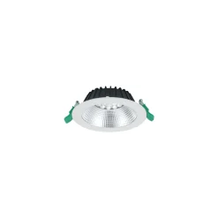 Sylvania LED Downlight Insaver Slim Aluminium Vit 1150lm 70D - 830 Varm Vit | Utskärning 150mm - IP44 - UGR <19
