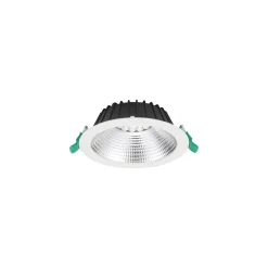 Sylvania LED Downlight Insaver Slim 175 Aluminium Vit 13W 1650lm 70D - 830 Varm Vit | Utskärning 175mm - IP44 - Dimbar