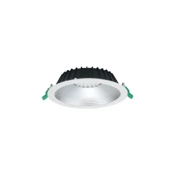 Sylvania LED Downlight Insaver Slim 225 Aluminium Vit 41W 4800lm 70D - 830 Varm Vit | Utskärning 225mm - IP44 - Dimbar