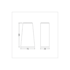 THORNeco Armatur Runda HOLLY Aluminium Svart Up & Down 8W 500lm - 830 Varm Vit
