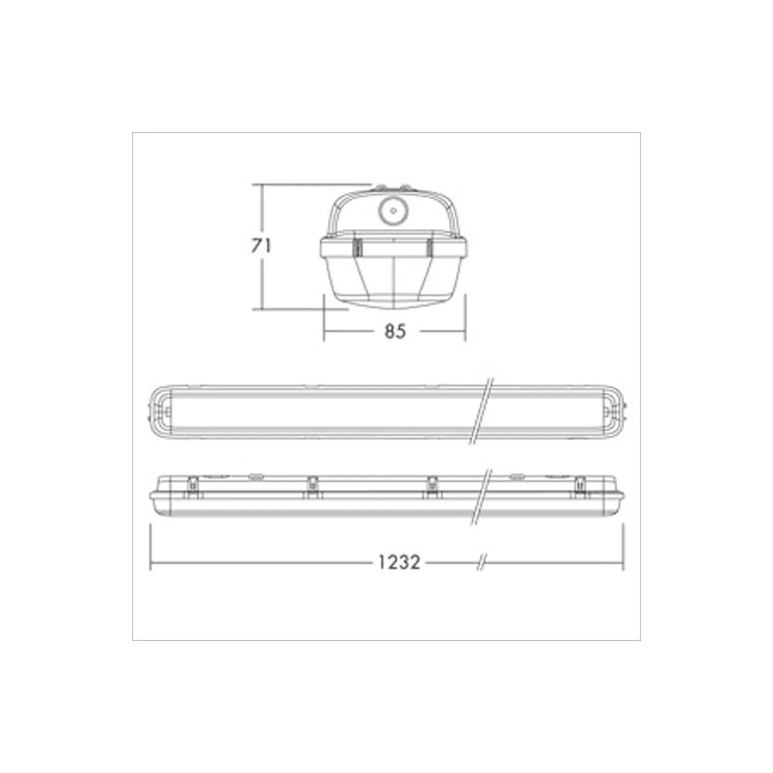 THORNeco LED Allmänbruksarmatur Vattentät Julie 28W 3200lm - 840 Kallvit | 120cm