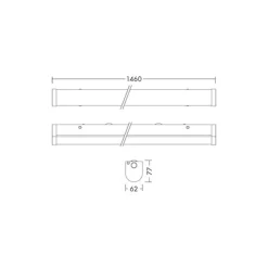 THORNeco LED Allmänbruksarmatur Poppy 60W 6500lm - 840 Kallvit | 150cm - 3 Timmar Nödbelysning