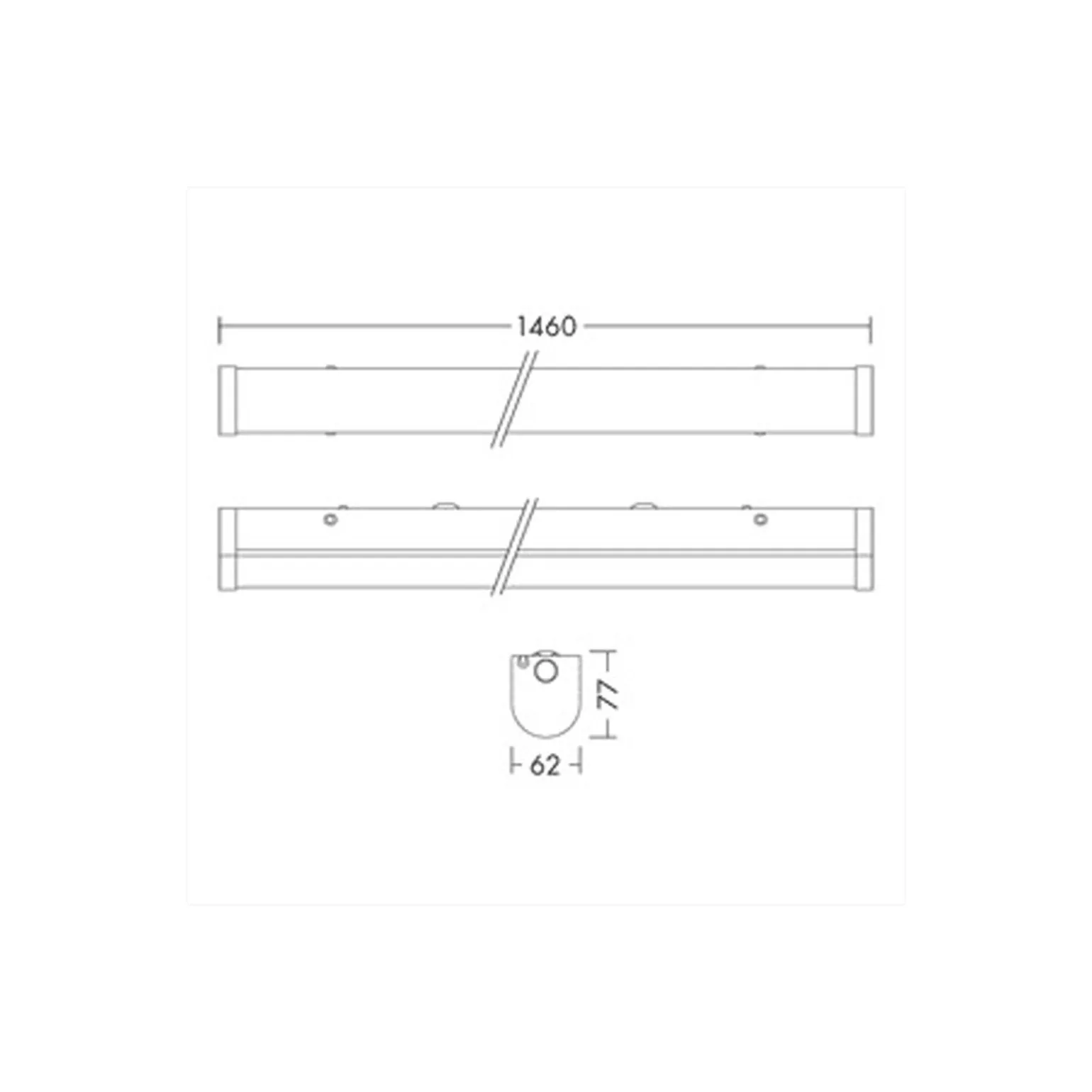 THORNeco LED Allmänbruksarmatur Poppy 40W 4504lm - 840 Kallvit | 150cm - 3 Timmar Nödbelysning