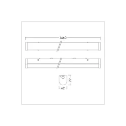 THORNeco LED Allmänbruksarmatur Poppy 60W 6500lm - 840 Kallvit | 150cm