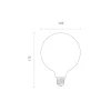 WiZ Smart LED E27 Globe Filament Ambar 125mm 6.5W 720lm - 820-845 Justerbar Vit | Dimbar - Ersättare 50W