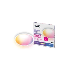 WiZ Smart LED Taklampa SuperSlim Vit 22W 2600lm - 922-950 Justerbar Vit + RGB | IP20 - Bästa Färgåtergivning - Wifi Dimbar